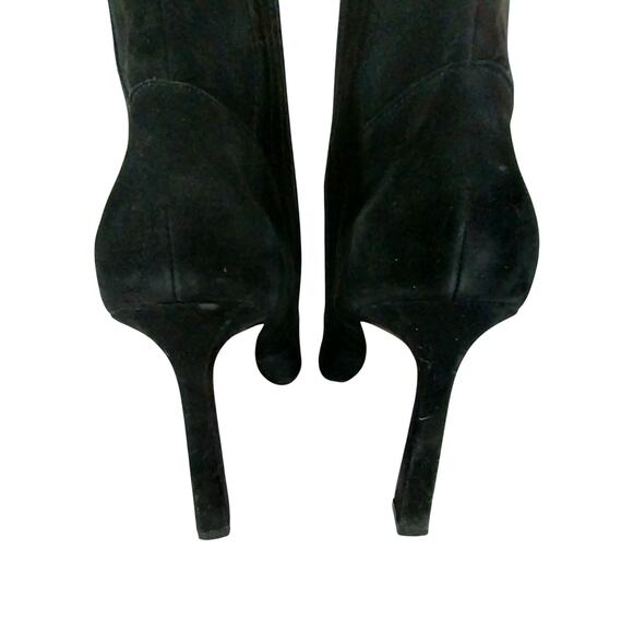VINCE CAMUTO! LUXE BLACK GENUINE SUEDE LEATHER NIPPED TOE ANKLE BOOTS! SZ 11M - Picture 9 of 11